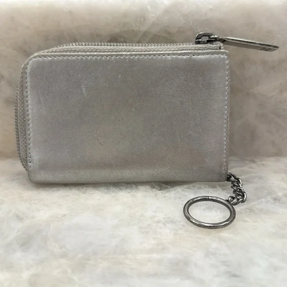 Chanel Metallic Silver Key and Card Pouch - Picture 4 of 11